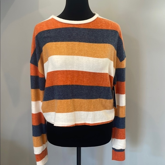 Striped Multicolor Long Sleeve Sweater - Picture 1 of 2